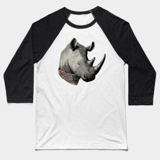 Thug Rhino animal art Baseball T-Shirt